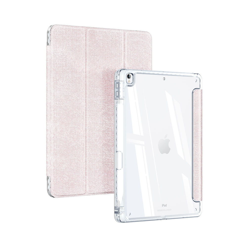 Чехол книжка розового цвета от Dux Ducis для iPad 7, 8, 9, (10.2), iPad Air 3, iPad Pro 10.5 (2017), серия Unid Series Case