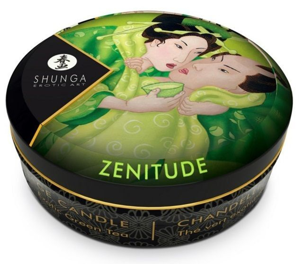 Массажная свеча Exotic Green Tea с ароматом зелёного чая - 30 мл.