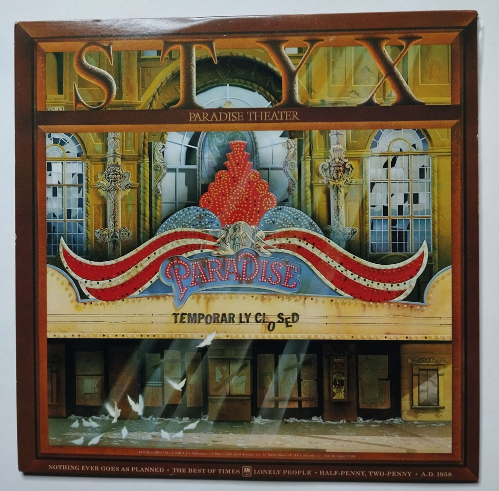 Винтажная виниловая пластинка LP Styx Paradise Theatre (Japan 1981) (No Obi)