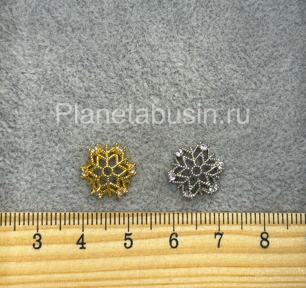 Шапочки люкс (Корея) Снежинка со стразами 0133