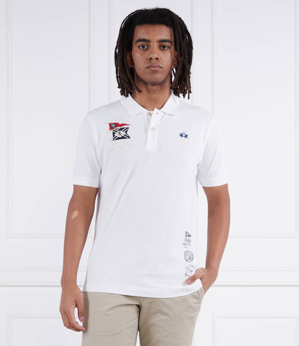 Поло La Martina - белый(VMP330 PK001)