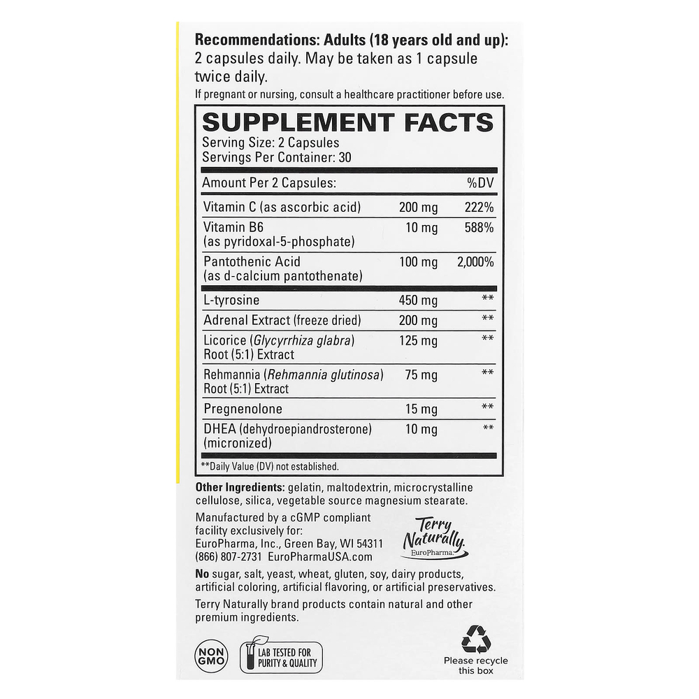 Terry Naturally, Adrenaplex®, 60 капсул