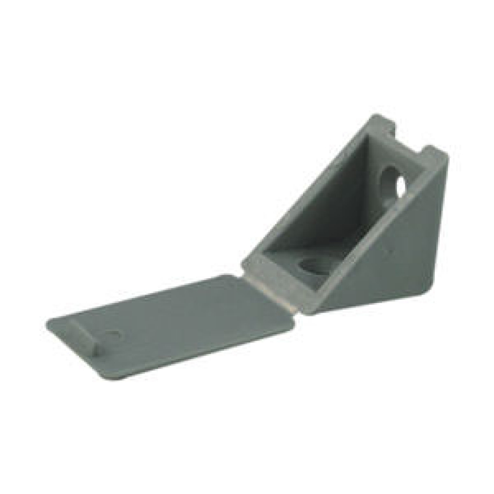 Уголок монтажный пластмассовый, серый, Россия