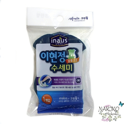 Трехслойная губка Рыбка для посуды с двойным нейлоновым покрытием CLEAN WRAP Inaus, 1 шт.