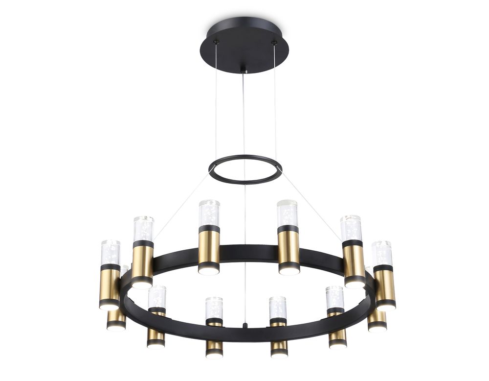 Подвесной светодиодный светильник FL6206 BK/GD черный/золото 72W 4200K D600*1200 (Без ПДУ)