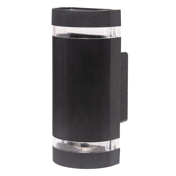 Светильник садово-парковый Feron.ONE DH1702-P, на стену вверх/вниз, 2*GU10 220-240V, черный пластик