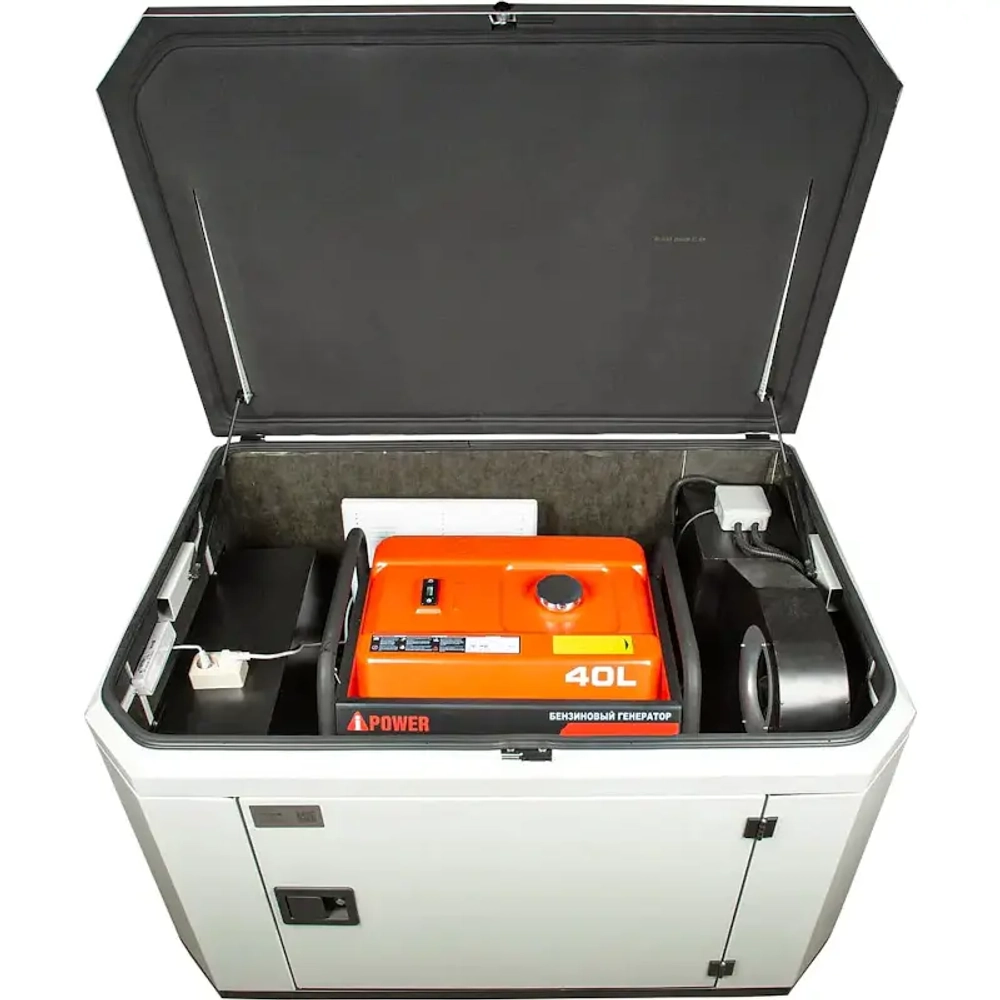 A-iPower A8000EAX бензиновый генератор в кожухе 1400SS RAL 7035 с блоком АВР 400В/25А (8 pin) New УТ-11182378/29109