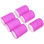 Бигуди-липучки с поролоном для сна мягкие 6шт «Безупречные Локоны», цвет фуксия, 6*4,4см