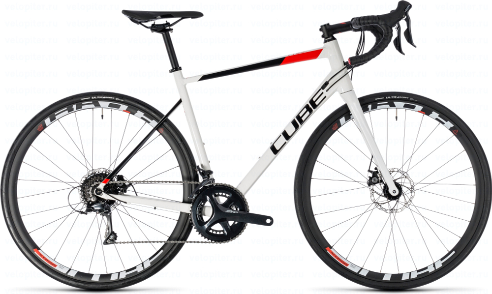 Велосипед CUBE 2019 ATTAIN PRO Disc  white´n´red  58cm