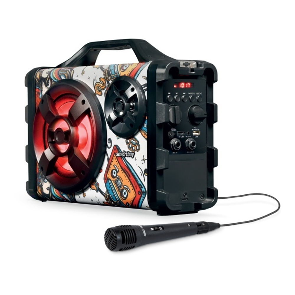 Колонка 1.1 SmartBuy SPITFIRE, 20Вт, Bluetooth, MP3, FM, КАРАОКЕ