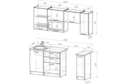 Кухонный гарнитур Терция экстра 5 3000 мм