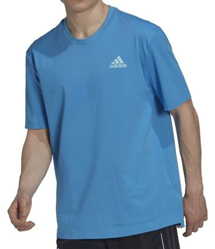 Мужская теннисная футболка Adidas Clubhouse Racquet теннис T-shirt - небесный