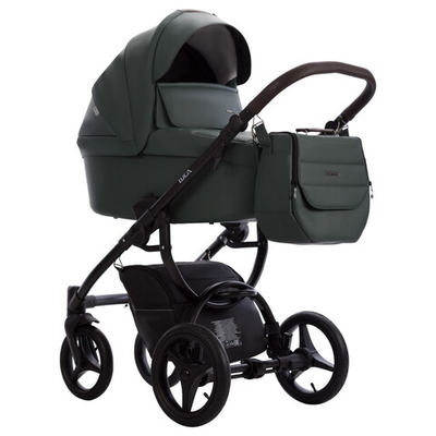 Детская коляска Bebetto Luca Pro 2 в 1 35 зеленая кожа