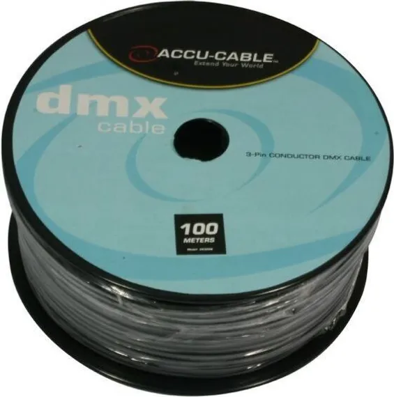 American DJ AC-DMXD3/100R  DMX кабель 2 х 0.25мм2, жилы изолированные в общем медном экране + алюмин