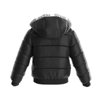 Куртка демисезонная с капюшоном GUESS Черный/Лампас и отделка на капюшоне: белая тесьма с логотипами Девочка