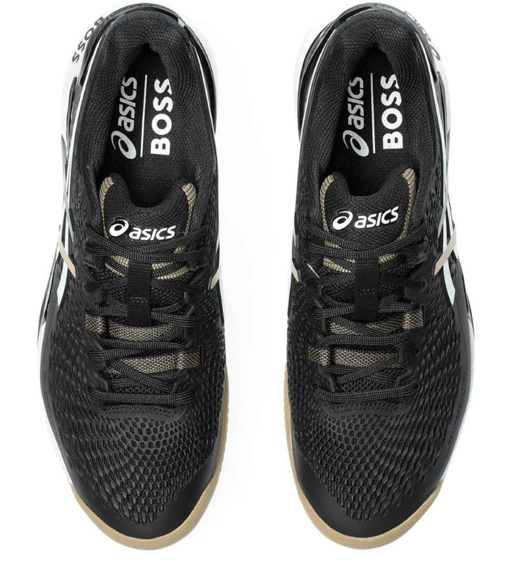 Мужские кроссовки теннисные Asics Gel-Resolution 9 BOSS Clay - black/camel