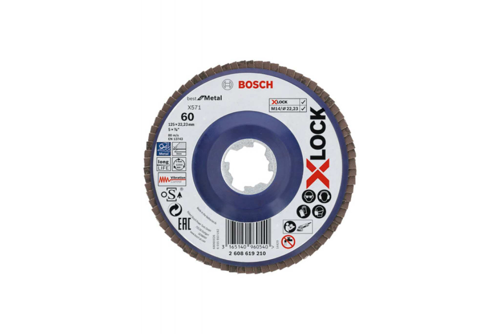 Круг лепестковый 125 мм Р 40 BOSCH X-LOCK 2608619209