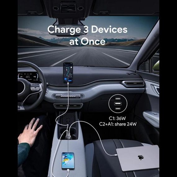 Автомобильное зарядное устройство Aukey Pathfinder 66W (ACC-CC-P1)