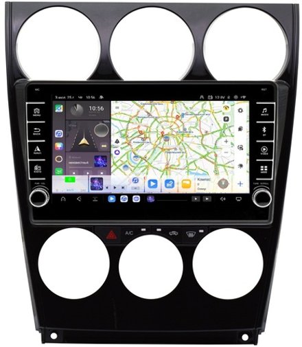 Магнитола для Mazda 6 2002-2007 - Carmedia SF-9506-C (кнопки и крутилки) Android 13, TS20, 6+128Гб, CarPlay, 4G SIM-слот