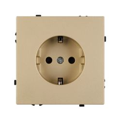 Механизм электрической розетки SCT-NOBE-MEU1-SFPL-GD (230V, 16A) (Arlight, Золотой песок) 054278