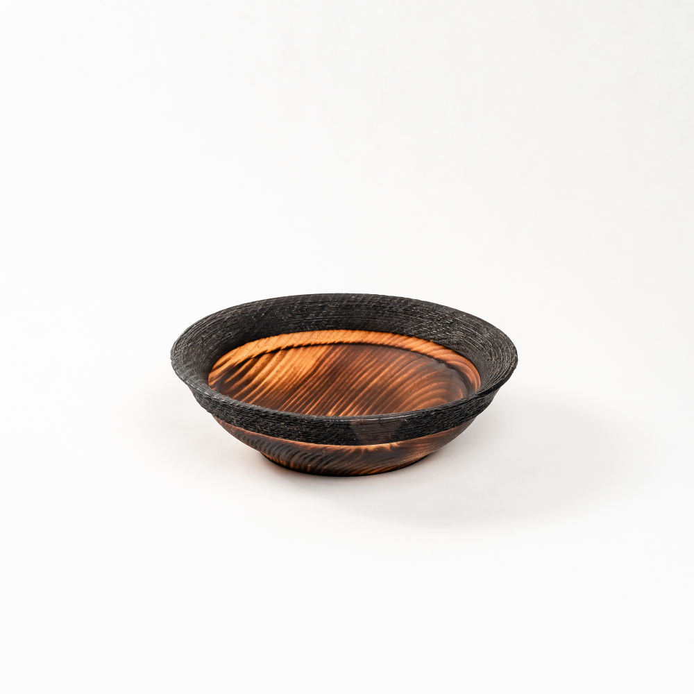 Деревянная тарелка из древесины сибирского кедра. T199