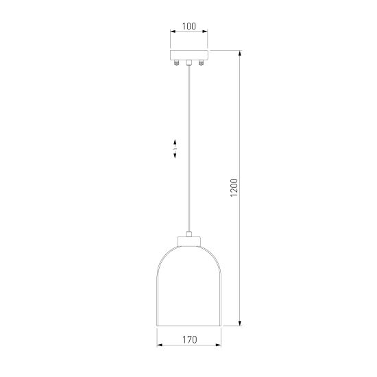 50119/1 / подвесной светильник / латунь