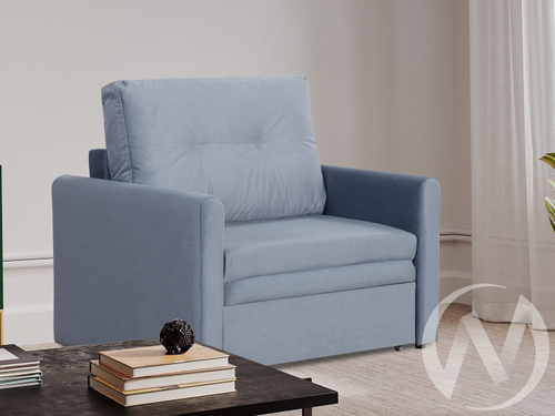 Диван прямой Юнат 2 (МД) Bismark 10 (велюр серо-голубой)