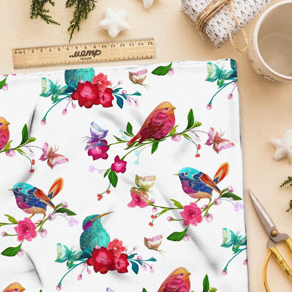 Ткань барби птичьи споры