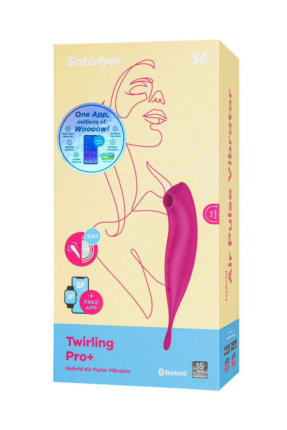 Вакуум-волновой бесконтактный стимулятор клитора Satisfyer Twirling Pro, красный