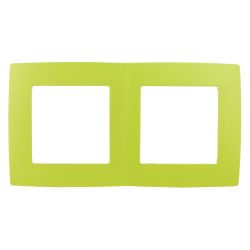 12-5002-26 ЭРА Рамка на 2 поста, Эра12, лайм | Эра 12 Лайм