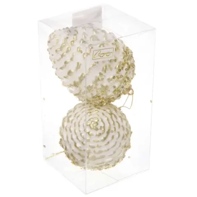 Ёлочные игрушки VERSAILLES «Персея» 11 см (набор 2 шт), Золото