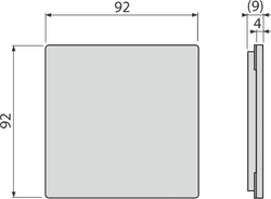 Решетка MPV013 для cливных трапов из нержавеющей стали 92×92 мм, нержавеющая сталь