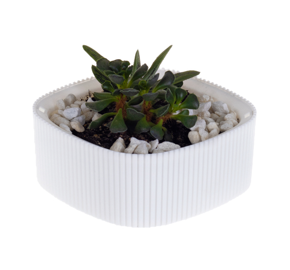 Кашпо СТРИП квадратное 165*165мм 0,9 л со вставкой М3249