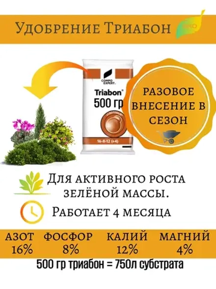 Удобрение для растений Триабон (Triabon) 500 гр