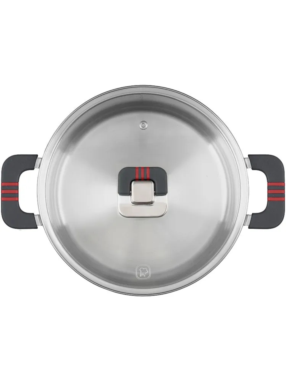 Кастрюля RONDELL RDS-1638 Stripes с крышкой 24 см, 5,2 л стальной