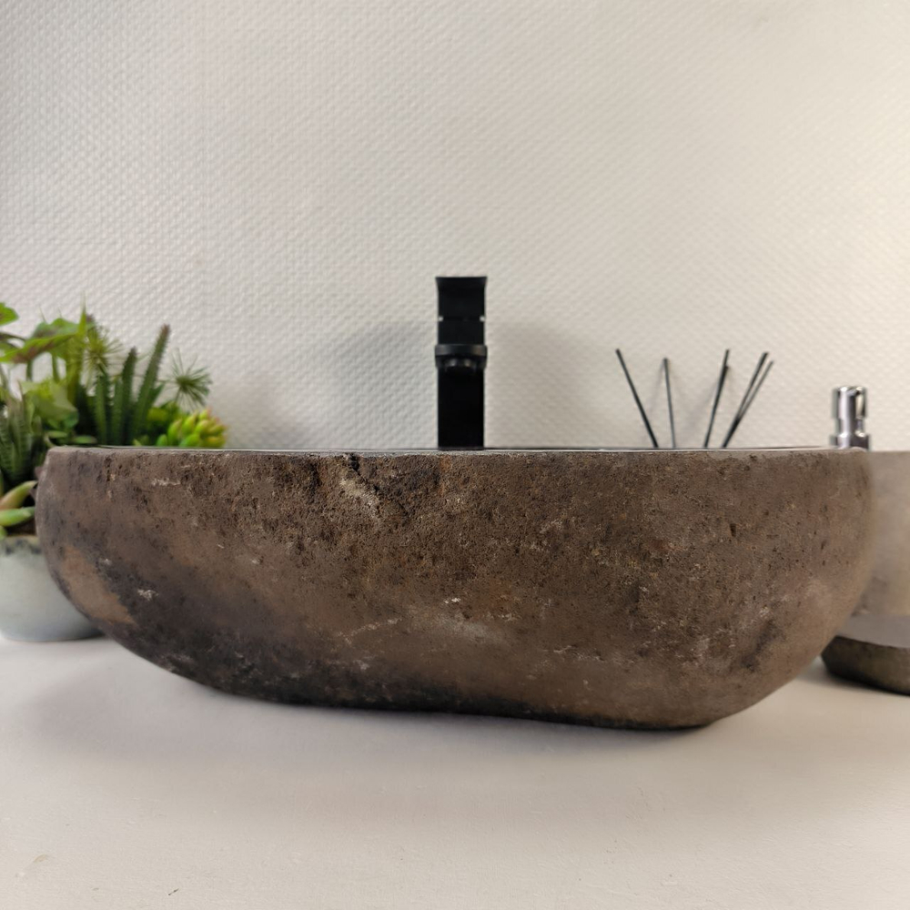 Раковина из речного камня RS-65220 47*41*15 0856
