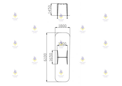 Качели металлические простые с местом для 1 подвеса