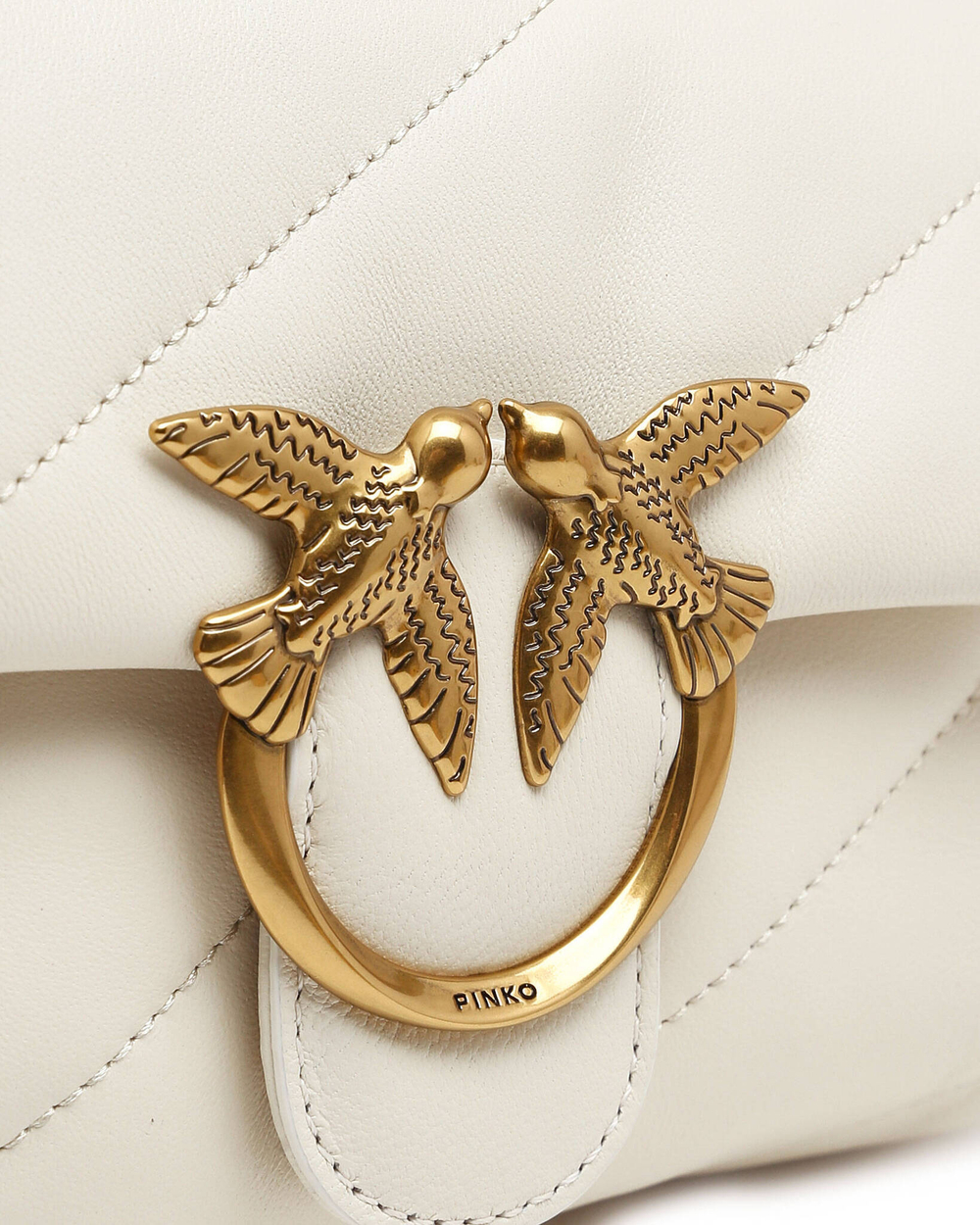 кожаная сумка через плечо love mini puff cl pltt Pinko - белый(100039 A0F2)