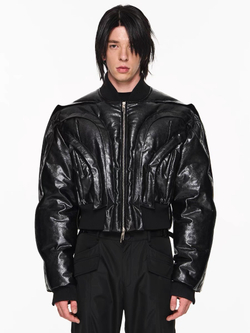 Пуховик BLIND "Dracula" Leather Puffer Jacket