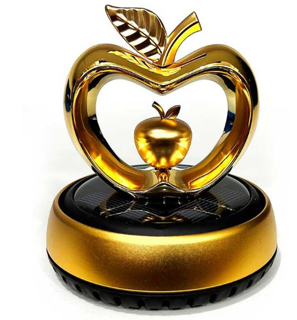 Ароматизатор-игрушка -на торпеду- Яблоко - солн батар (жидк)- YC-02GL золотой