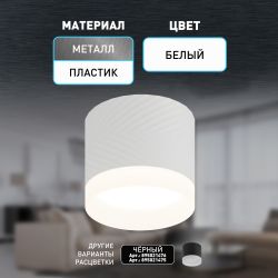 Светильник настенно-потолочный спот ЭРА OL38 WH под GX53 IP20 белый | Накладные светильники