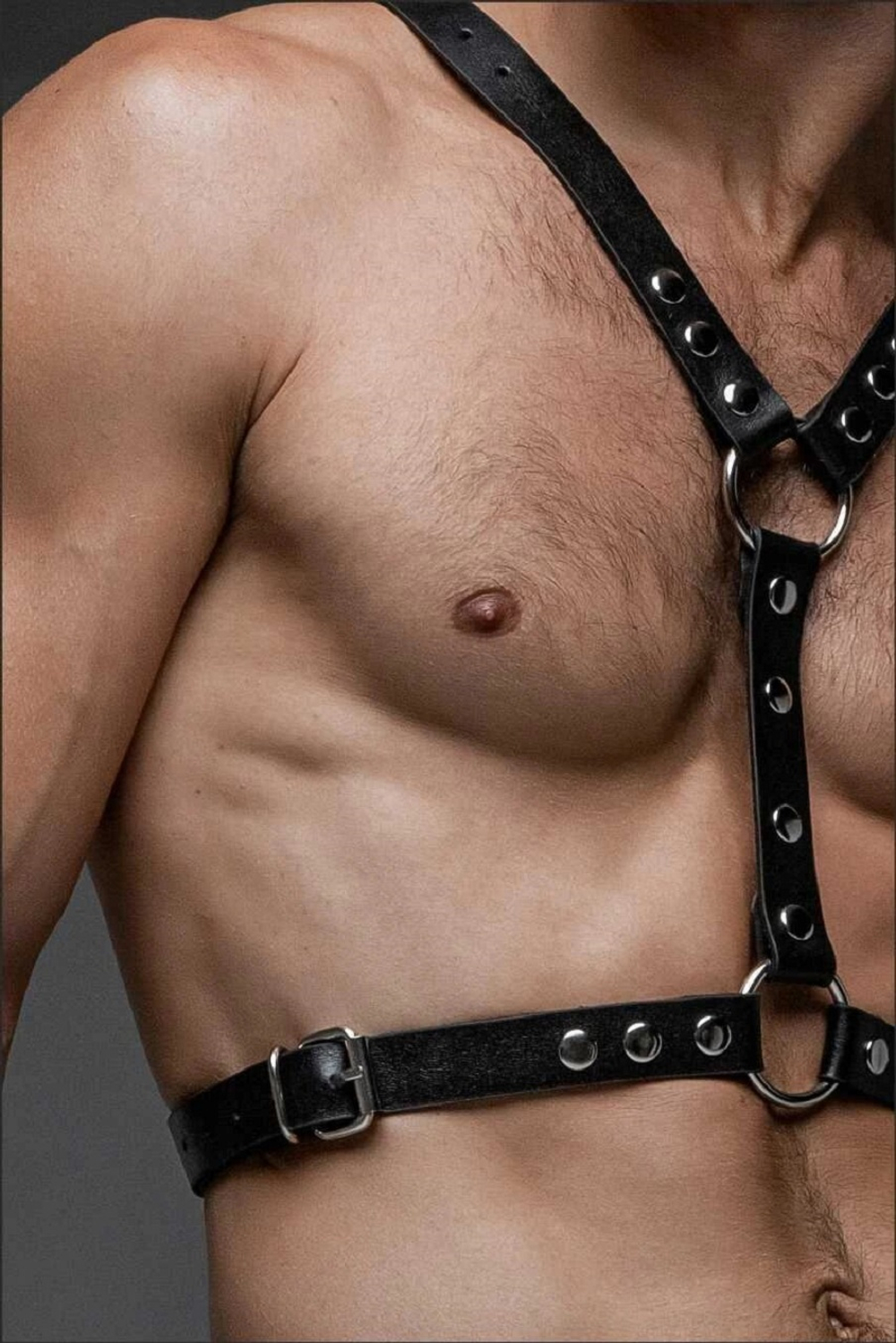 Портупея мужская Akvilon кожа черный S/M