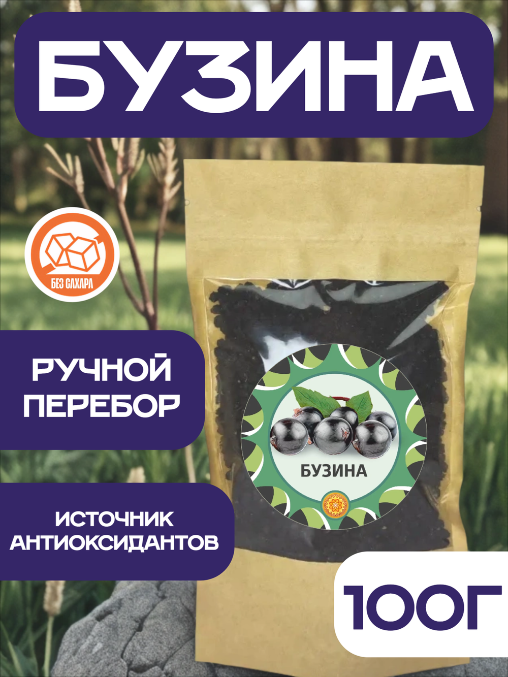 Бузина черная ягоды сушеные.