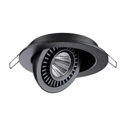 358816 SPOT NT21 466 черный Светильник встраиваемый светодиодный IP20 LED 9W 770Лм 4000K 220V GESSO