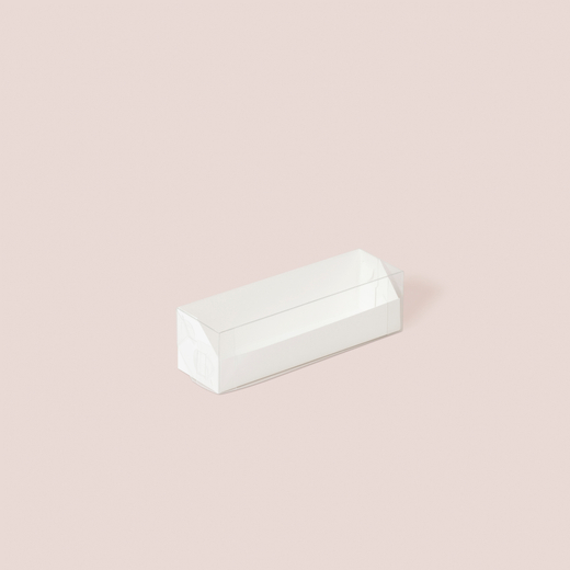 Коробка для макаронс с пластиковой крышкой 190*55*55 мм