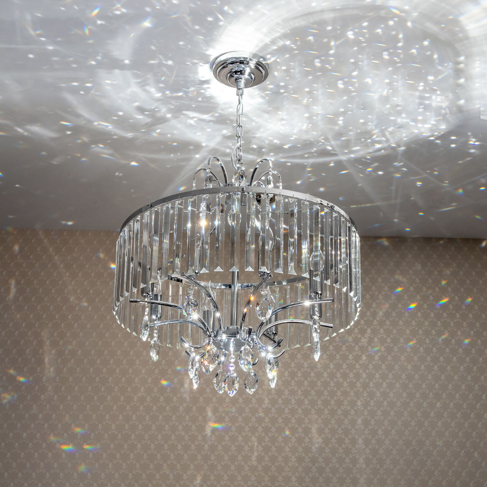 Citilux Инга CL335181 Люстра подвесная хрустальная Хром