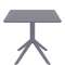 Стол пластиковый Sky 80х80 см, серый