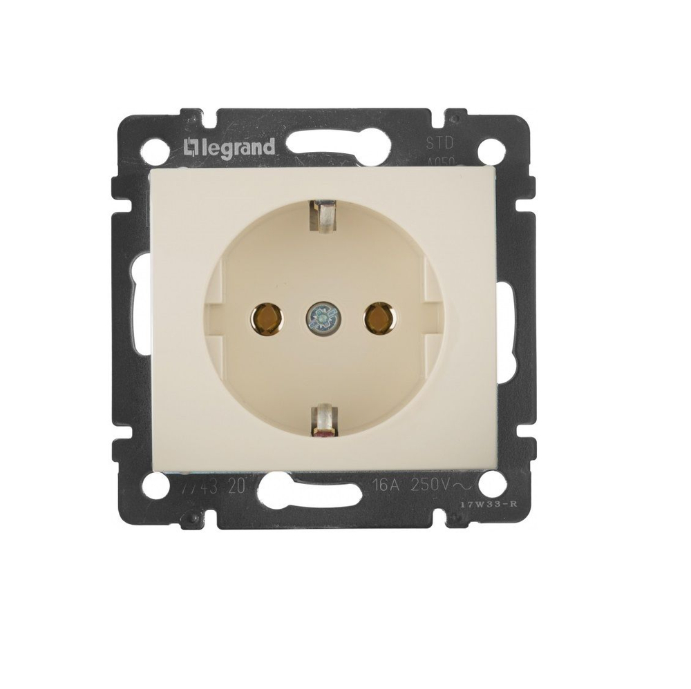 77 4321 Розетка со шторкой слоновая кость