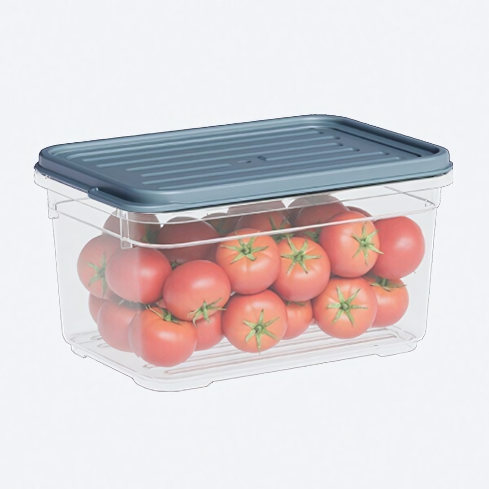 Лоток прозрачный с крышкой, цвет серый 700 мл