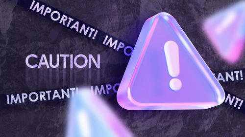 Баннер «Внимание!» — 3D шаблон предупреждения и уведомлений